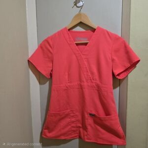 Grey's Anatomy Coral Scrub Top